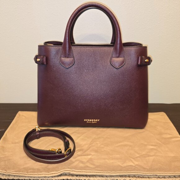 Burberry - Medium Banner Bag - Burgundy - Picture 1 of 8